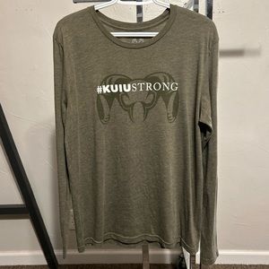 Kuiu Ultralight Hunting #KuiuStrong Men’s Green Longsleeve Shirt Size Medium